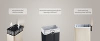 Slim Stainless Steel Trash Can With Lid And Removable Inner Bucket - product photo 37