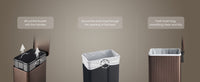Slim Stainless Steel Trash Can With Lid And Removable Inner Bucket - product photo 43