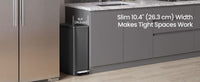 Slim Stainless Steel Trash Can With Lid For Kitchen - product photo 14