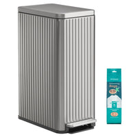 Slim Stainless Steel Trash Can With Lid For Kitchen - ULTB350EZ01