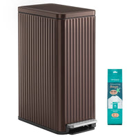 Slim Stainless Steel Trash Can With Lid For Kitchen - ULTB350MZ01