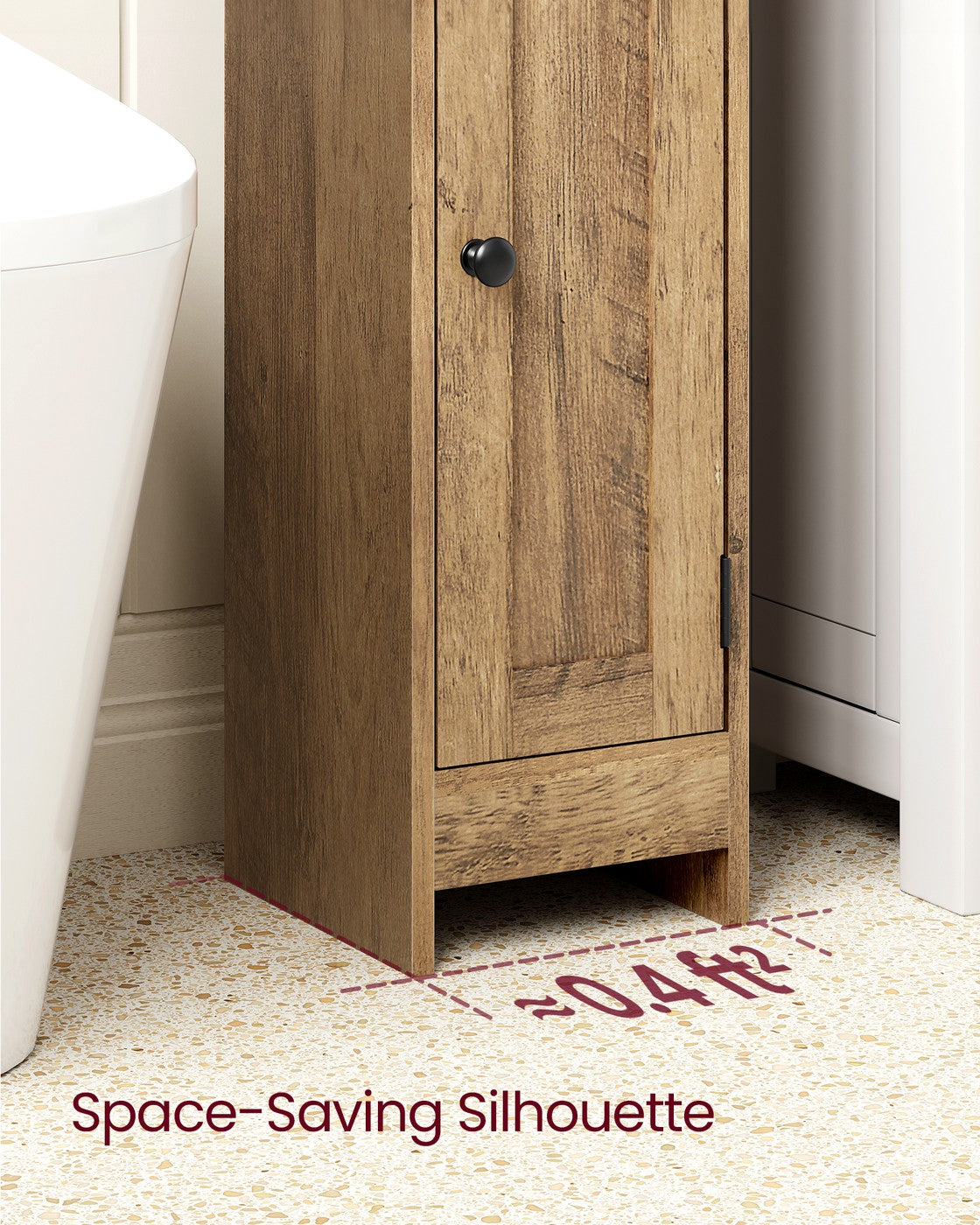 Small Bathroom Storage Corner Floor Cabinet With Door - product photo 07