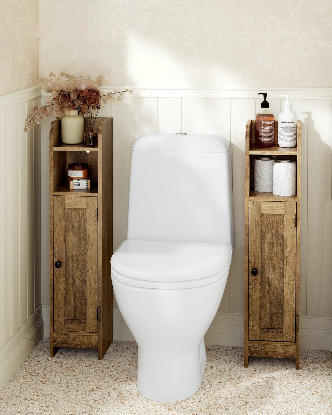Small Bathroom Storage Corner Floor Cabinet With Door - product photo 10