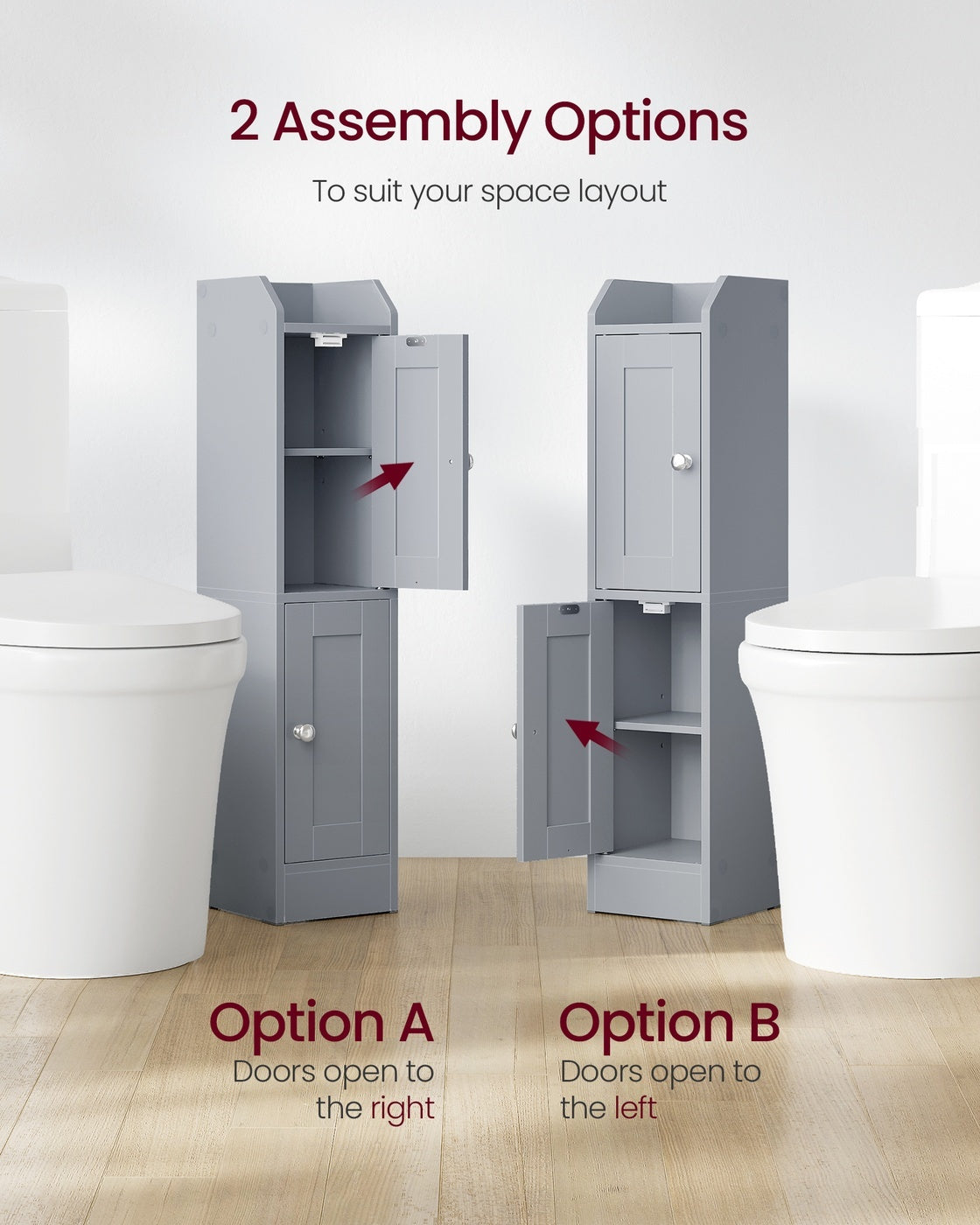 Small Bathroom Storage Corner Floor Cabinet With Door - product photo 20
