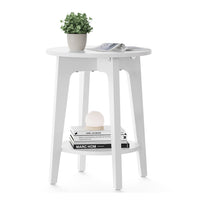Small Round End Table With Lower Shelf - product photo 01
