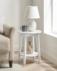 Small Round End Table With Lower Shelf - product photo 02