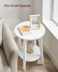 Small Round End Table With Lower Shelf - product photo 07