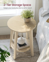 Small Round End Table With Lower Shelf - product photo 11