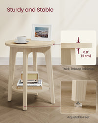 Small Round End Table With Lower Shelf - product photo 12