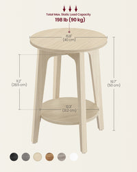 Small Round End Table With Lower Shelf - product photo 13