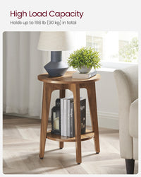 Small Round End Table With Lower Shelf - product photo 18