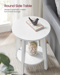 Small Round End Table With Lower Shelf - product photo 40
