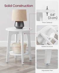 Small Round End Table With Lower Shelf - product photo 41