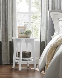 Small Round End Table With Lower Shelf - product photo 45