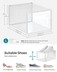 Stackable Shoe Storage Organizers, 12 Or 18 Count Clear Shoe Boxes - product photo 62