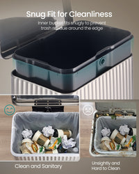 Stainless Steel Garbage Can With Lid And Removable Inner Bucket - product photo 13