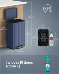 Stainless Steel Garbage Can With Lid And Removable Inner Bucket - product photo 47