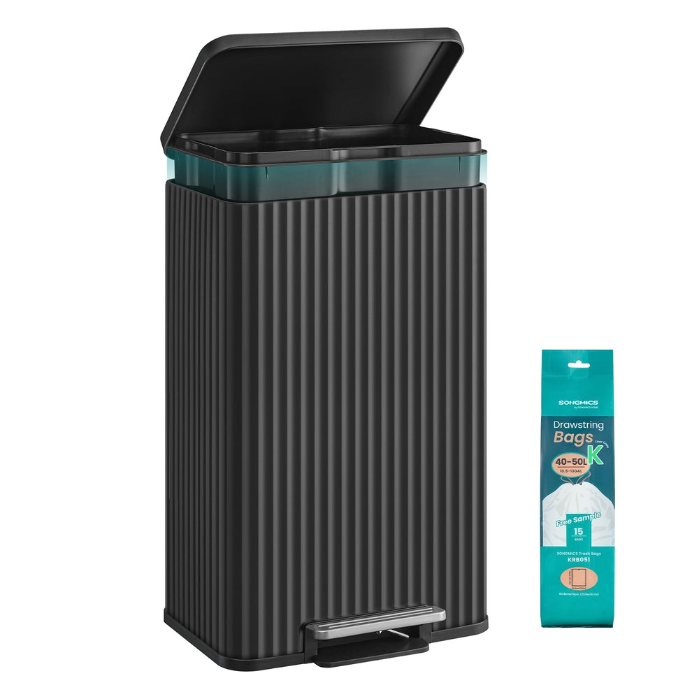 Stainless Steel Garbage Can With Lid And Removable Inner Bucket - product photo 49