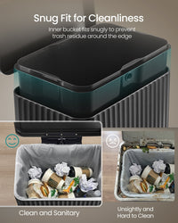 Stainless Steel Garbage Can With Lid And Removable Inner Bucket - product photo 53