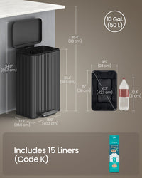 Stainless Steel Garbage Can With Lid And Removable Inner Bucket - product photo 55