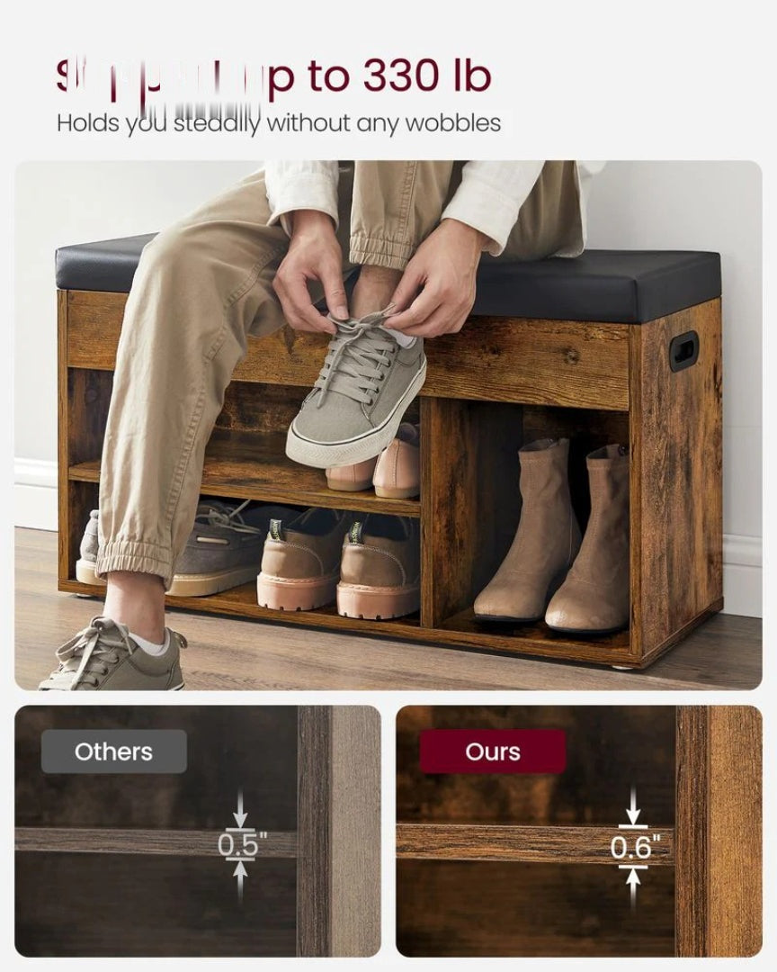 Shoe Storage Bench With Cushion – product view 10 | Amaraloft