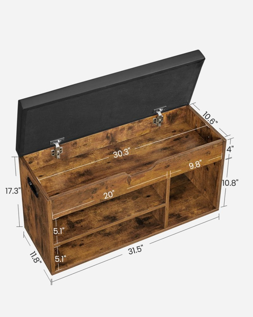 Shoe Storage Bench With Cushion – product view 12 | Amaraloft