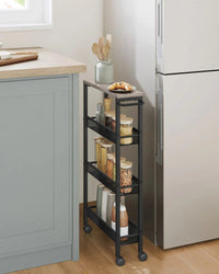 4 Tier Slim Rolling Storage Cart Narrow Utility Shelf – product view 20 | Amaraloft