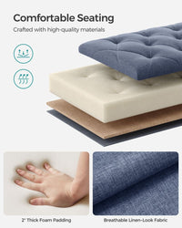 43.3 Inch Storage Ottoman Bench With Legs & Flip Lid Upholstered – product view 8 | Amaraloft