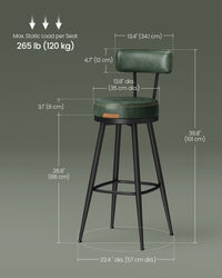 Swivel Bar Stools With Backs - product photo 35
