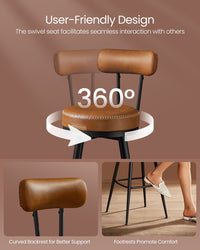 Swivel Bar Stools With Backs - product photo 52