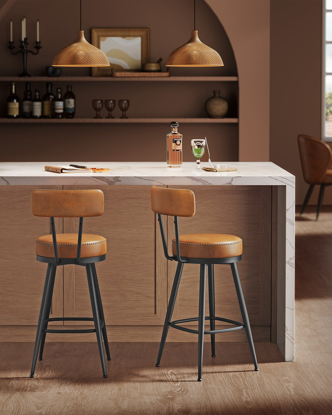 Swivel Bar Stools With Backs - product photo 57