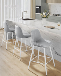 Synthetic Leather Bar Stools With Back - product photo 02