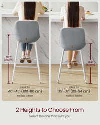 Synthetic Leather Bar Stools With Back - product photo 10