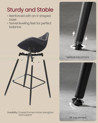 Synthetic Leather Bar Stools With Back - product photo 104