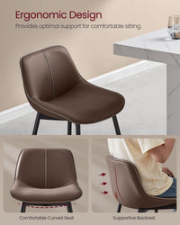 Synthetic Leather Bar Stools With Back - product photo 13