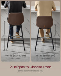 Synthetic Leather Bar Stools With Back - product photo 20