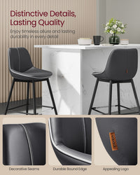 Synthetic Leather Bar Stools With Back - product photo 37