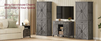 Tall Farmhouse Kitchen Pantry Cabinet With Barn Doors, 70.3 Inch - product photo 31