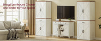 Tall Farmhouse Kitchen Pantry Cabinet With Barn Doors, 70.3 Inch - product photo 34