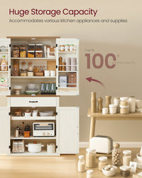 Tall Farmhouse Kitchen Storage Cabinet With Barn Doors - product photo 04