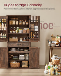 Tall Farmhouse Kitchen Storage Cabinet With Barn Doors - product photo 18