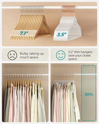 Velvet Clothes Hangers Set Of 50 Or 60 With Rose Gold Hook – product view 11 | Amaraloft