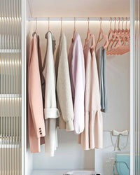 Velvet Clothes Hangers Set Of 50 Or 60 With Rose Gold Hook – product view 18 | Amaraloft