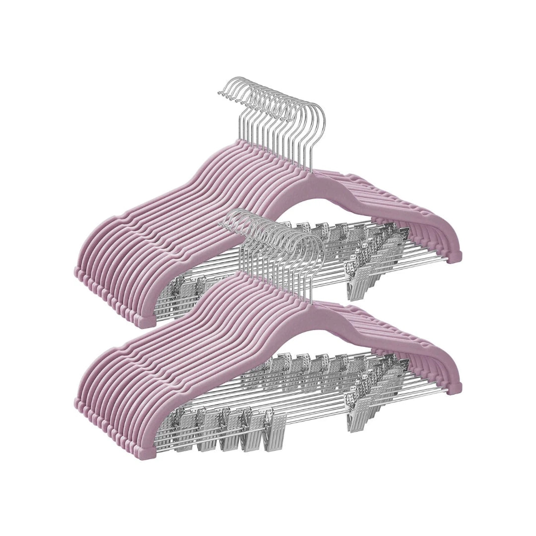 Velvet Pants Hangers With Adjustable Clips Set – product view 7 | Amaraloft