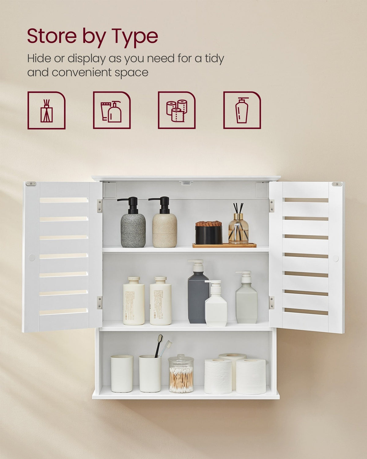 Wall-Mounted Bathroom Storage Cabinet - product photo 04