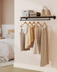 Wall Mounted Clothing Rack, With Hanging Rod - product photo 02