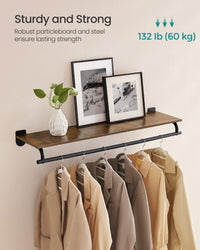 Wall Mounted Clothing Rack, With Hanging Rod - product photo 10