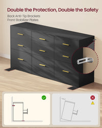 Wide Drawer Dresser For Bedroom, 63.1 Inch TV Stand And Chest Of Drawers - product photo 12