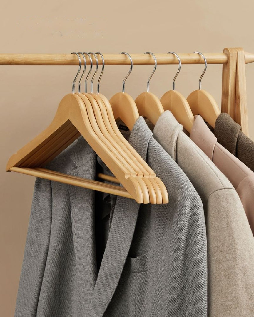 Wood Coat Hangers 20 Pack With Shoulder Notches – product view 11 | Amaraloft