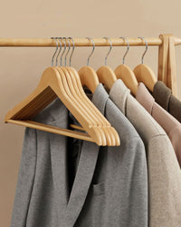 Wood Coat Hangers 20 Pack With Shoulder Notches – product view 11 | Amaraloft